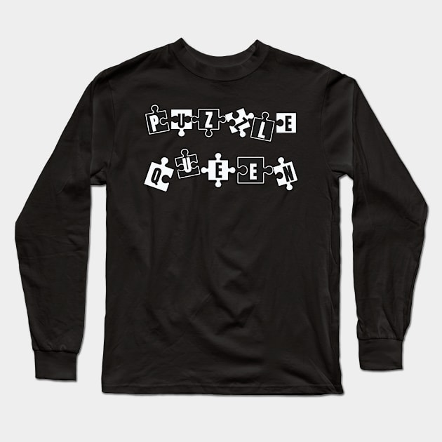 Puzzle Queen Women Hobby Long Sleeve T-Shirt by Foxxy Merch